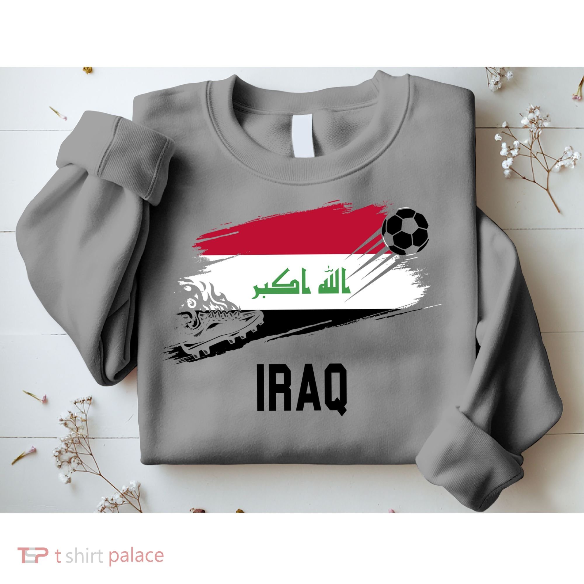 Iraq National Football Soccer Team Flag Sweatshirt
