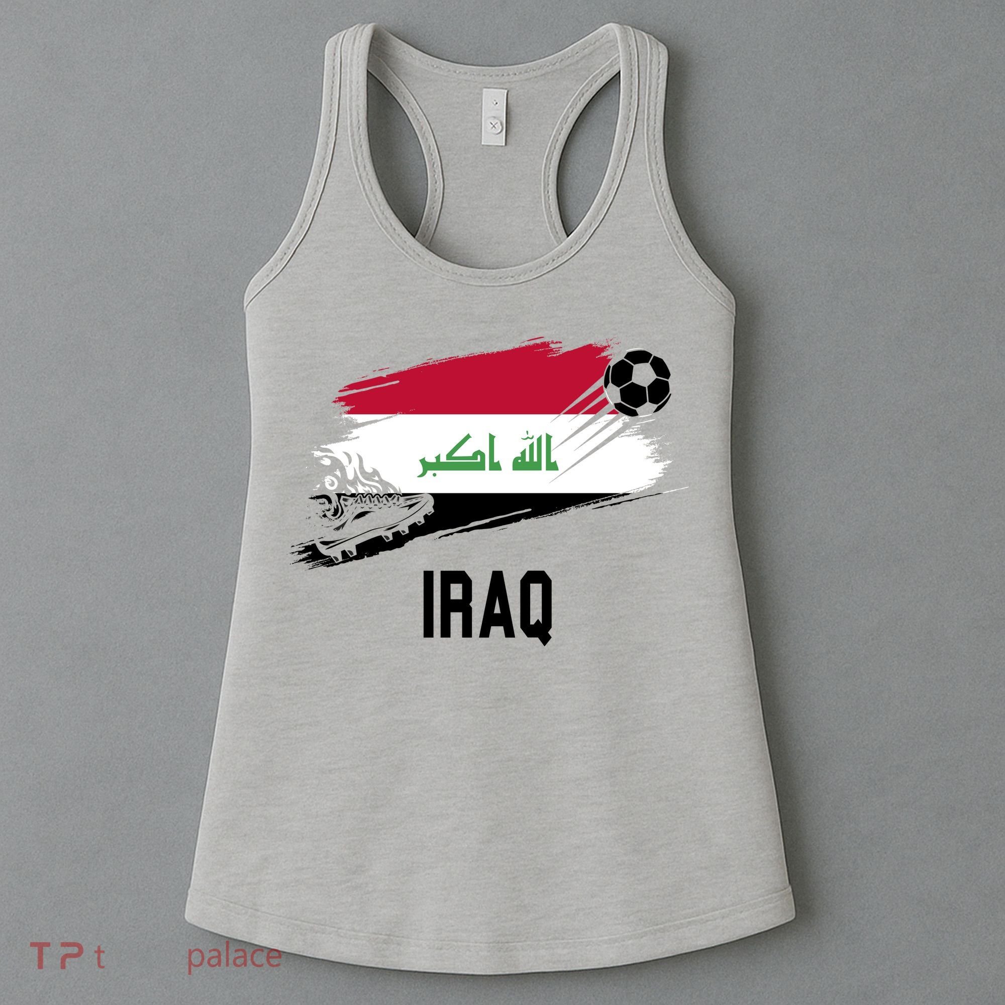 Iraq National Football Soccer Team Flag Women's Tank Top