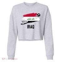 Iraq National Football Soccer Team Flag Cropped Pullover Crew thumb 0