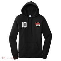 Iraq Nation Football Soccer 10 Jersey Women's Hoodie thumb 0