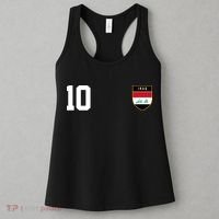 Iraq Nation Football Soccer 10 Jersey Women's Tank Top thumb 3