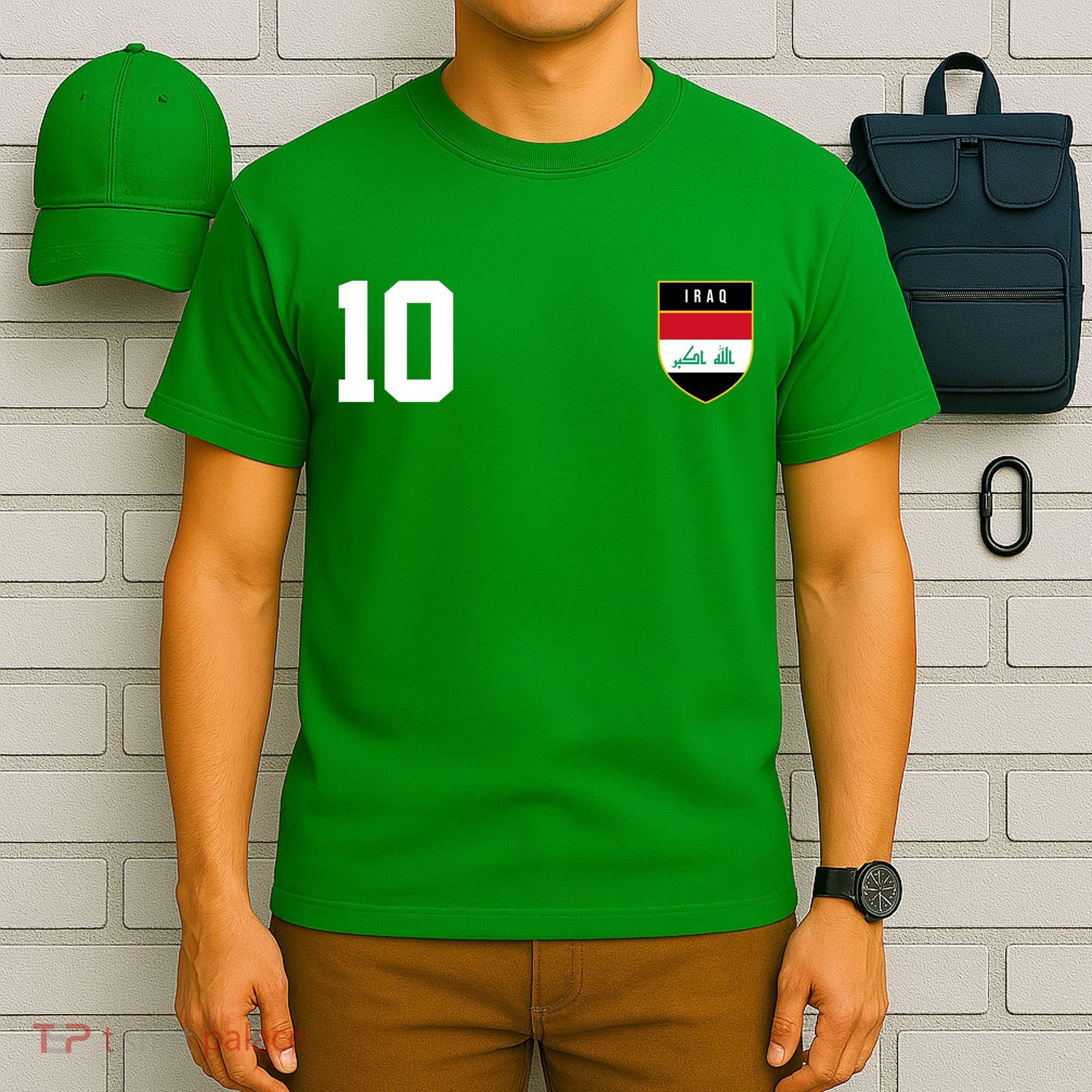 Iraq Nation Football Soccer 10 Jersey T-Shirt