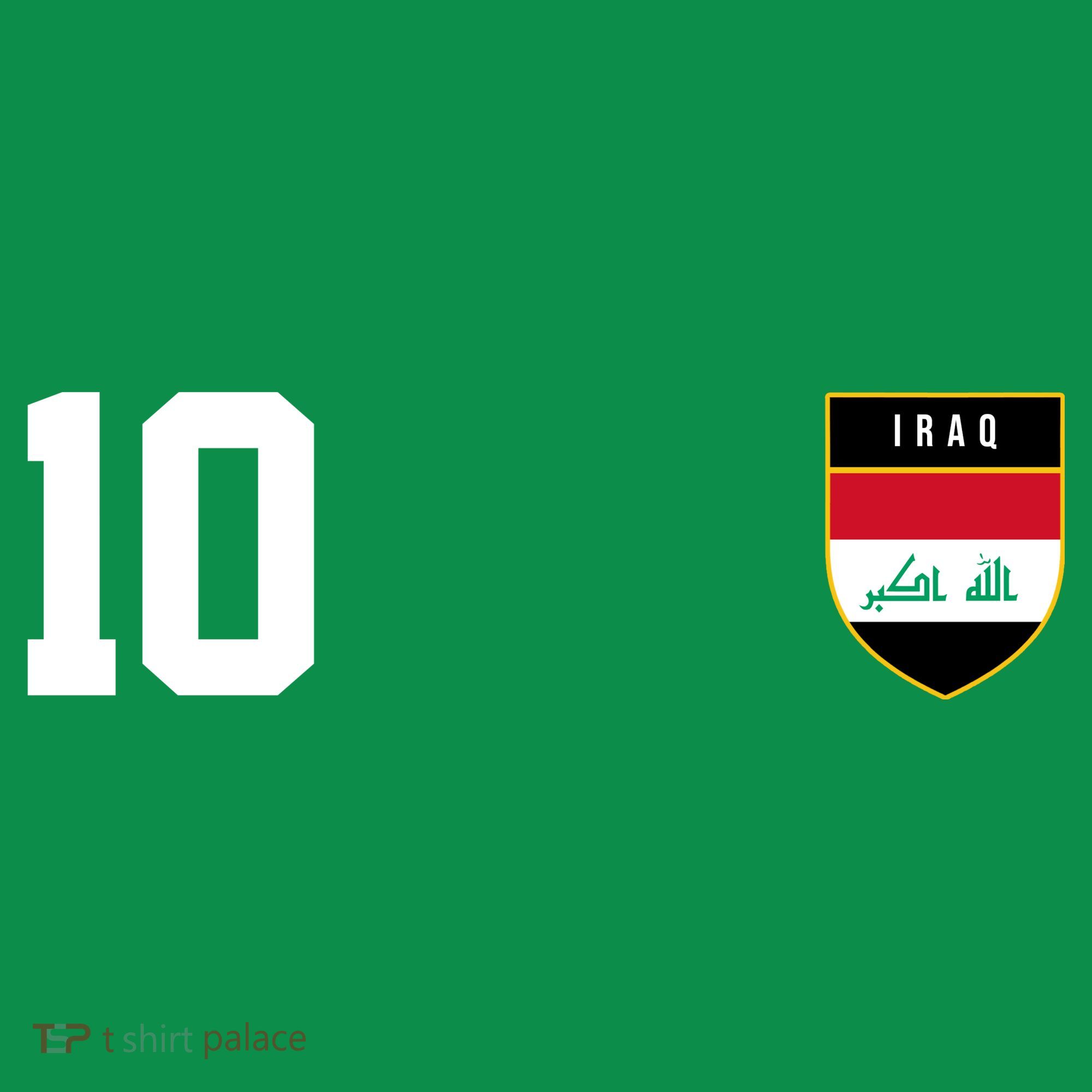 Iraq Nation Football Soccer 10 Jersey T-Shirt