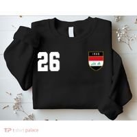 Iraq Nation Football Soccer 26 Jersey Sweatshirt thumb 2