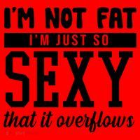 I'm Not Fat I'm Just So Sexy That It Overflows Funny Santa Hat thumb 1