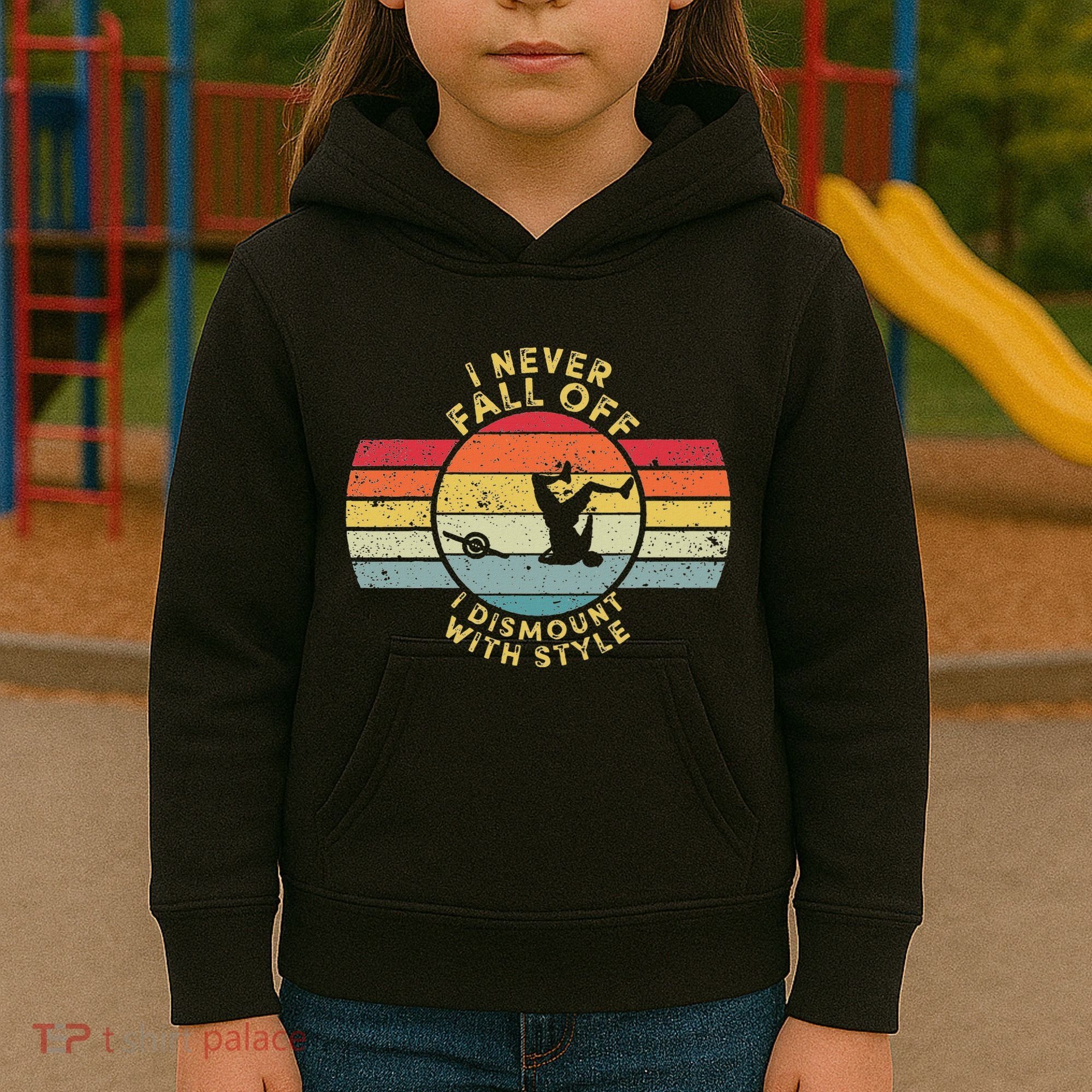 I Never Fall Off I Dismount With Style One Wheel Owner Float Kids Hoodie