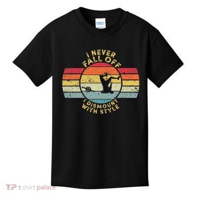 I Never Fall Off I Dismount With Style One Wheel Owner Float Kids T-Shirt