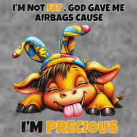 IM Not Fat God Gave Me Airbags Cause IM Precious Tall Sweatshirt thumb 2