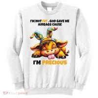 IM Not Fat God Gave Me Airbags Cause IM Precious Sweatshirt thumb 0
