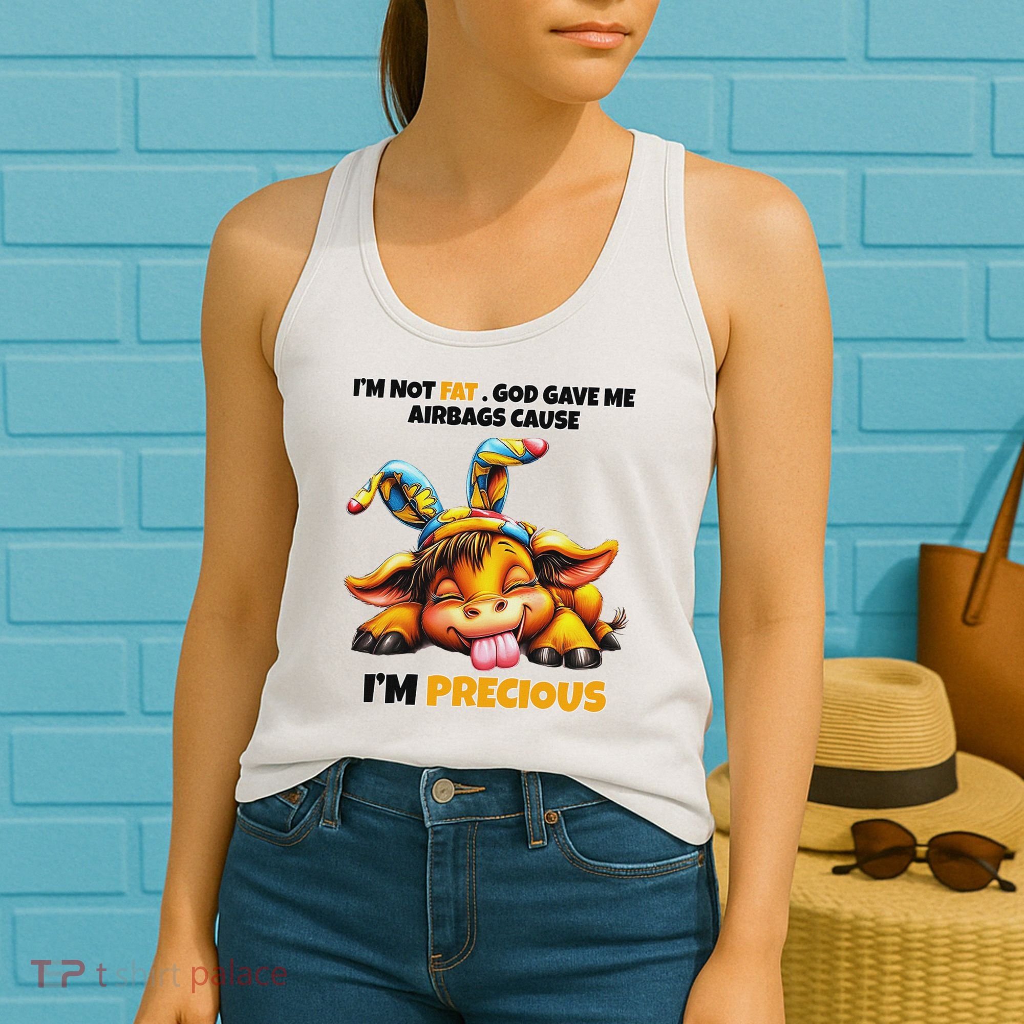 IM Not Fat God Gave Me Airbags Cause IM Precious Women's Tank Top