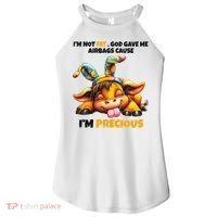 IM Not Fat God Gave Me Airbags Cause IM Precious Women's Perfect Tri Rocker Tank thumb 0