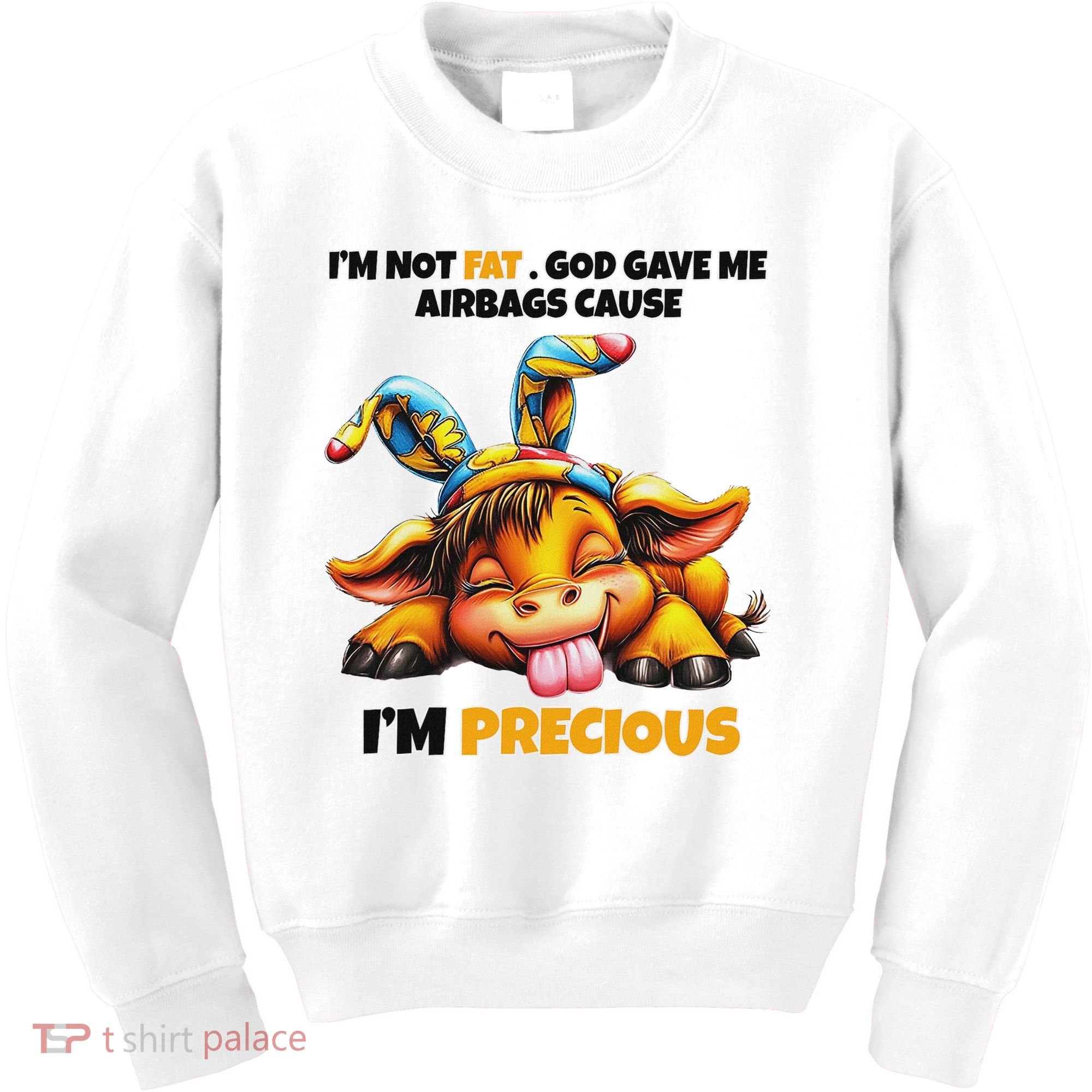 IM Not Fat God Gave Me Airbags Cause IM Precious Kids Sweatshirt