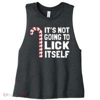 ItS Not Going To Lick Itself Women's Racerback Cropped Tank thumb 0