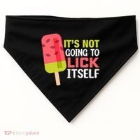 ItS Not Going To Lick Itself Summer Clothes Ice Cream Party USA-Made Doggie Bandana thumb 0