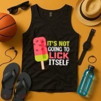 ItS Not Going To Lick Itself Summer Clothes Ice Cream Party Tank Top thumb 4