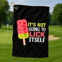 ItS Not Going To Lick Itself Summer Clothes Ice Cream Party Golf Towel thumb 1