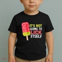 ItS Not Going To Lick Itself Summer Clothes Ice Cream Party Toddler T-Shirt thumb 2
