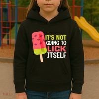 ItS Not Going To Lick Itself Summer Clothes Ice Cream Party Kids Hoodie thumb 3