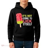 ItS Not Going To Lick Itself Summer Clothes Ice Cream Party Kids Hoodie thumb 4