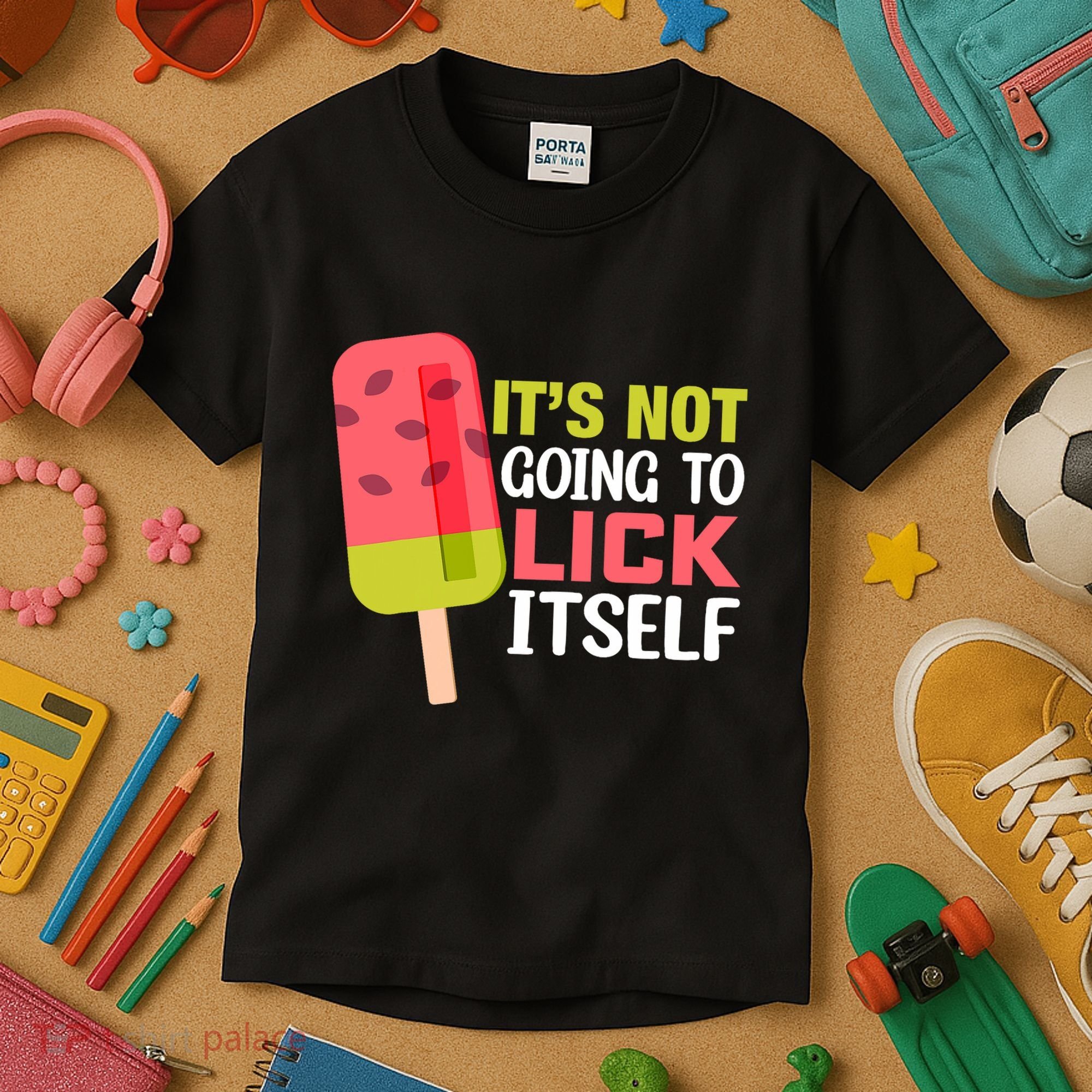 ItS Not Going To Lick Itself Summer Clothes Ice Cream Party Kids T-Shirt