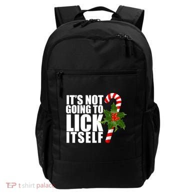 It's Not Going To Lick Itself Funny Candy Cane Christmas Backpack