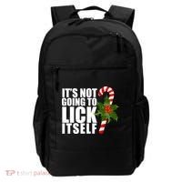 It's Not Going To Lick Itself Funny Candy Cane Christmas Backpack thumb 0