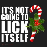 It's Not Going To Lick Itself Funny Candy Cane Christmas Beanie thumb 2