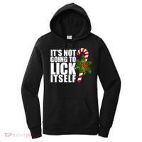 It's Not Going To Lick Itself Funny Candy Cane Christmas Women's Hoodie thumb 0