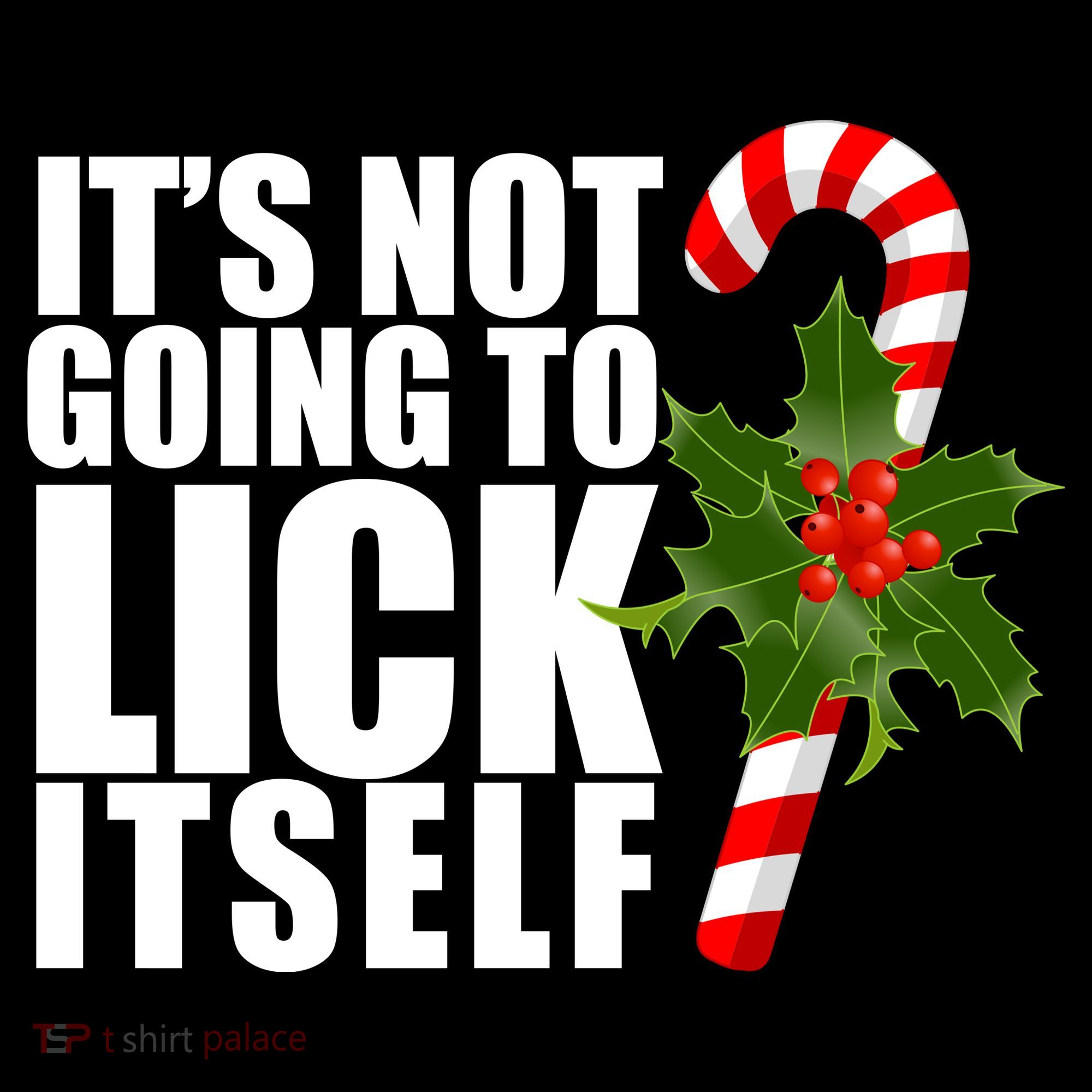It's Not Going To Lick Itself Funny Candy Cane Christmas Women's Hoodie