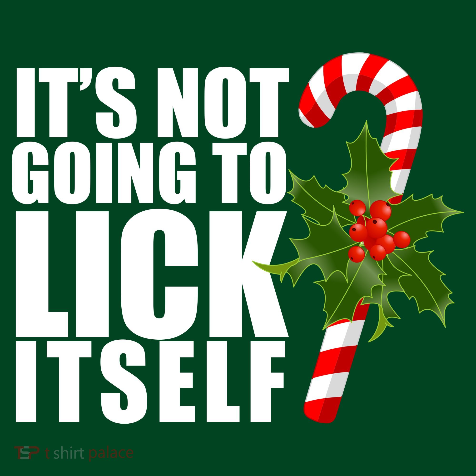 It's Not Going To Lick Itself Funny Candy Cane Christmas Hoodie