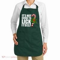 It's Not Going To Lick Itself Funny Candy Cane Christmas Apron thumb 2