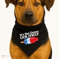It's not Gonna Lick Itself 4th of July celebration USA-Made Doggie Bandana thumb 1