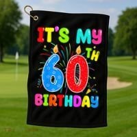 Im Not Going Grey Im Turning Chrome Motorcycle 60th Birthday Golf Towel thumb 1