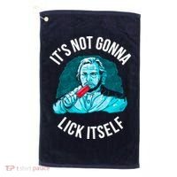 It's Not Gonna Lick Itself Funny Popsicle Golf Towel thumb 0