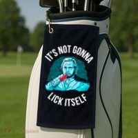 It's Not Gonna Lick Itself Funny Popsicle Golf Towel thumb 2
