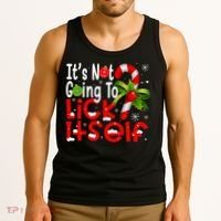 It's Not Going To Lick Itself Christmas Candy Cane Gifts TShirt Tank Top thumb 3