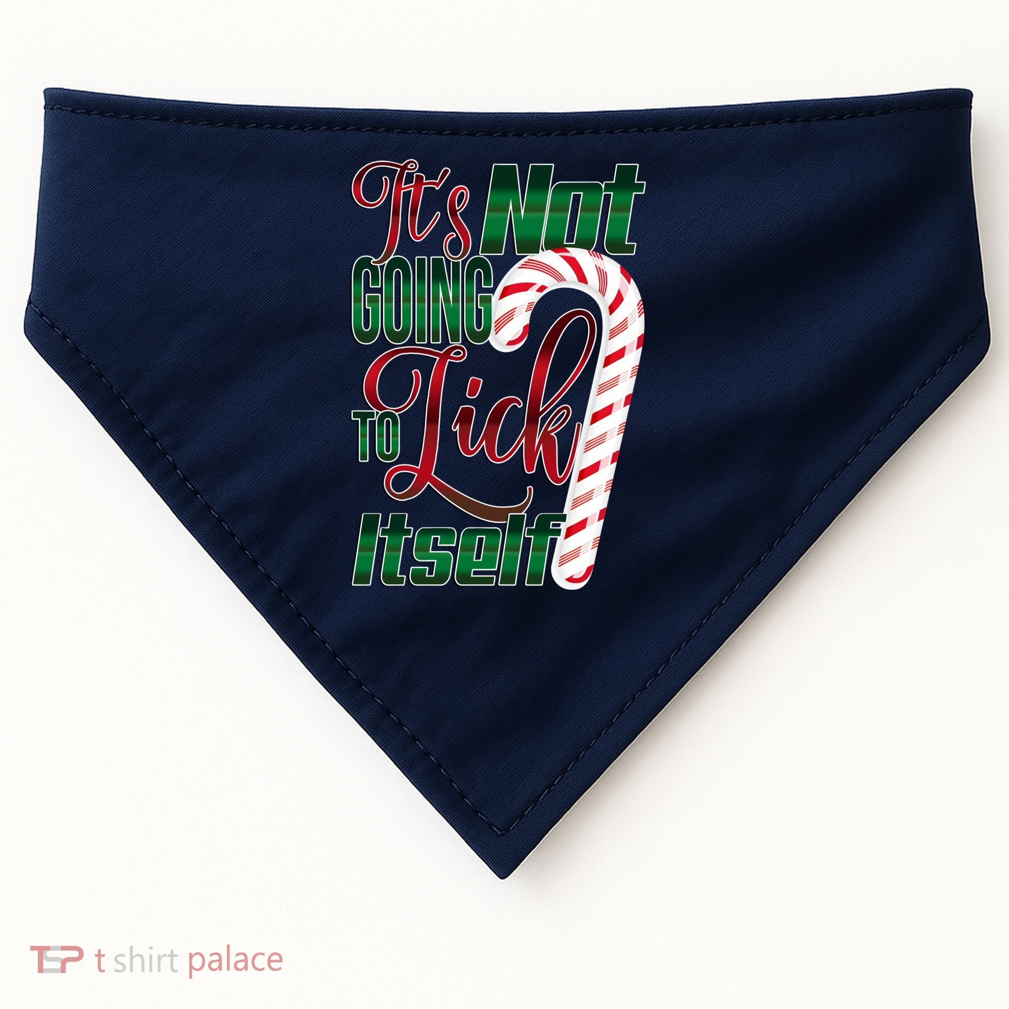 Its Not Going To Lick Itself Ugly Christmas USA-Made Doggie Bandana