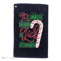 Its Not Going To Lick Itself Ugly Christmas Golf Towel thumb 0