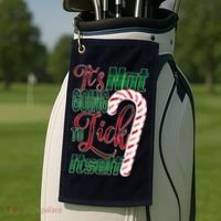 Its Not Going To Lick Itself Ugly Christmas Golf Towel thumb 2