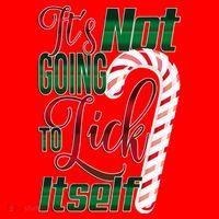 Its Not Going To Lick Itself Ugly Christmas Santa Hat thumb 1