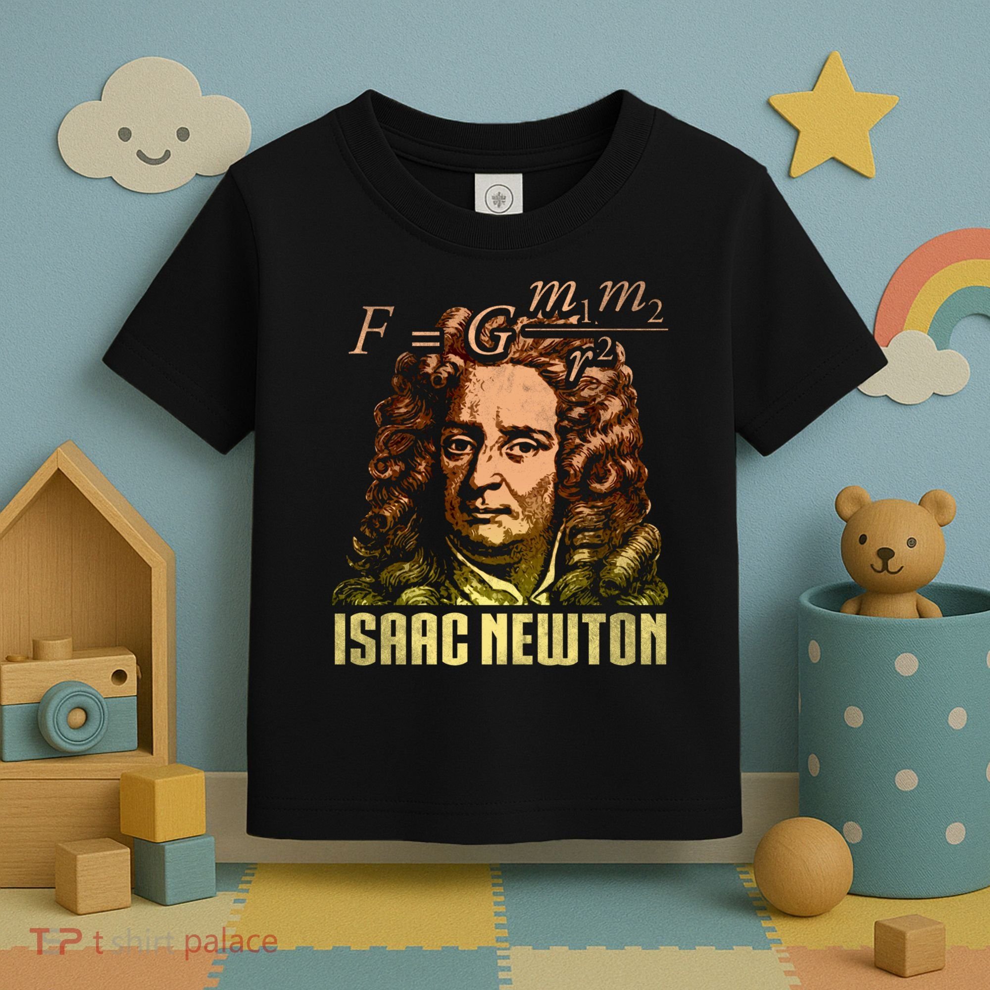 Isaac Newton Gravitation Physicist Physics Science Astronomy Toddler T-Shirt