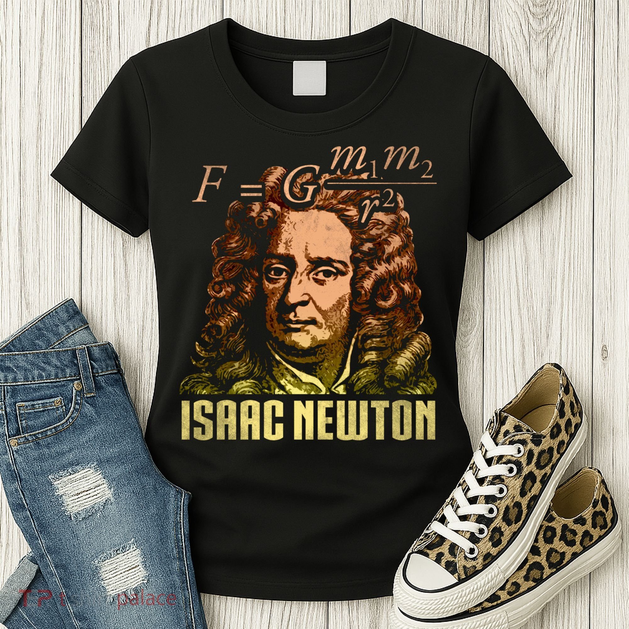 Isaac Newton Gravitation Physicist Physics Science Astronomy Women's T-Shirt