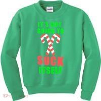 Its Not Going To Suck Itself Funny Inappropriate Xmas Kids Sweatshirt thumb 0