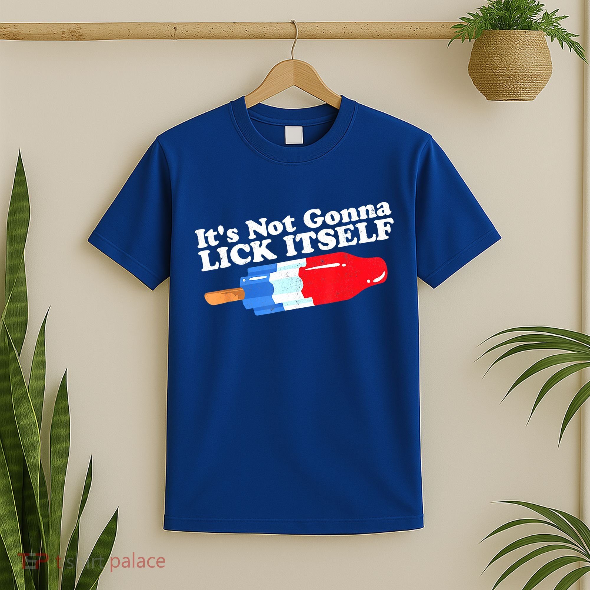 Its Not Gonna Lick Itself Funny Popsicle 4th Of July Gifts T-Shirt