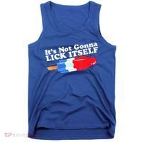 Its Not Gonna Lick Itself Funny Popsicle 4th Of July Gifts Tank Top thumb 0