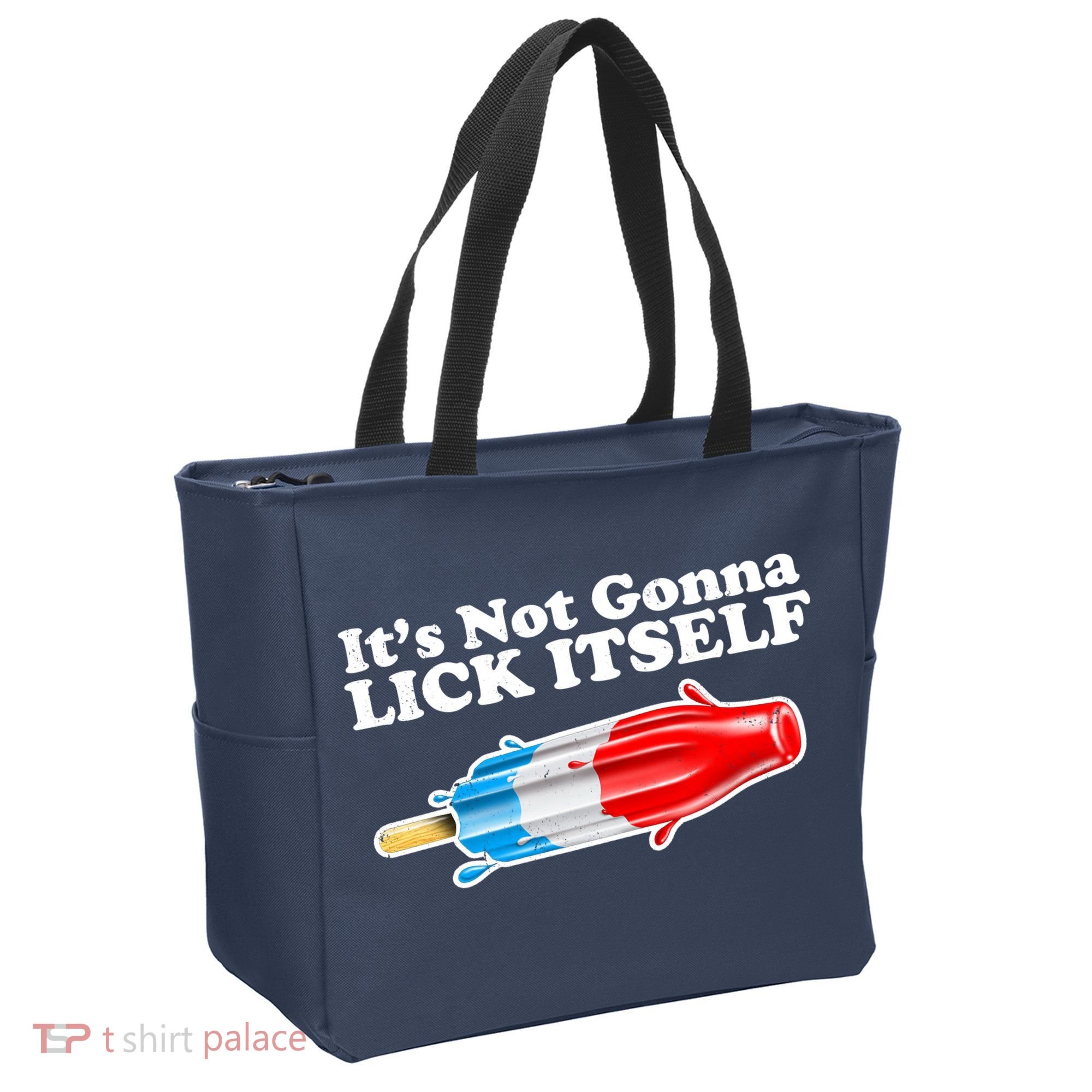Its Not Gonna Lick Itself Funny Popsicle Tote Bag