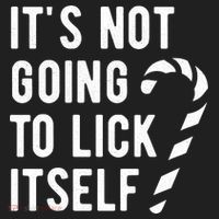 Its Not Going To Lick Itself Funny Christmas Women's Sweatshirt thumb 2