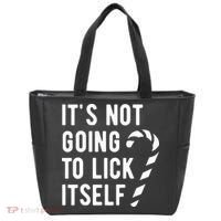 Its Not Going To Lick Itself Funny Christmas Tote Bag thumb 0
