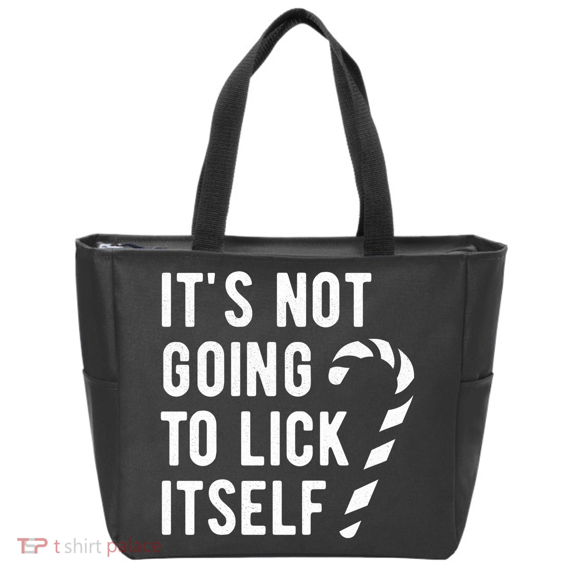 Its Not Going To Lick Itself Funny Christmas Tote Bag