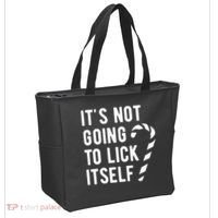 Its Not Going To Lick Itself Funny Christmas Tote Bag thumb 2